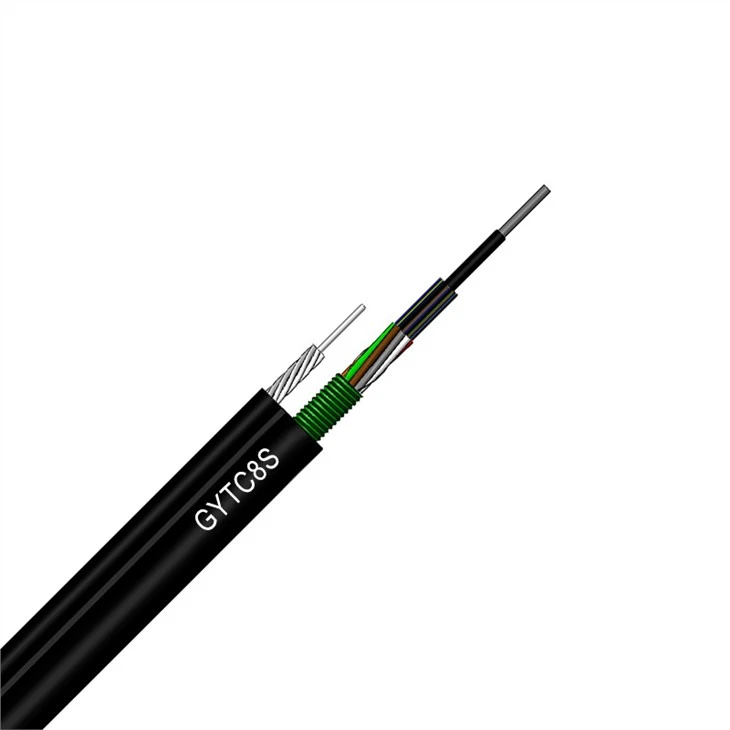 Daim duab 8 Tus kheej txhawb nqa Steel daim kab xev Armored Stranded Loose Tube Optical Fiber Cable GYTC8S